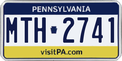 PA license plate MTH2741