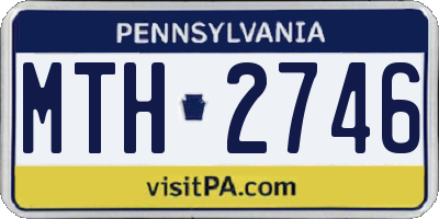 PA license plate MTH2746
