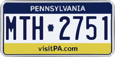 PA license plate MTH2751