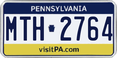 PA license plate MTH2764