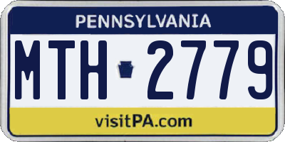 PA license plate MTH2779