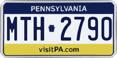 PA license plate MTH2790