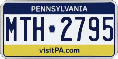 PA license plate MTH2795