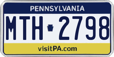 PA license plate MTH2798