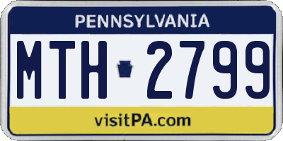 PA license plate MTH2799