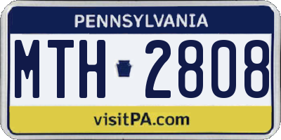 PA license plate MTH2808