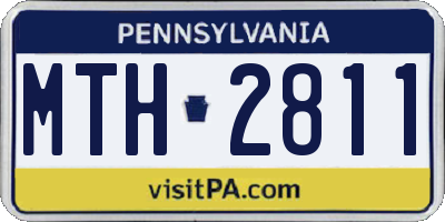 PA license plate MTH2811