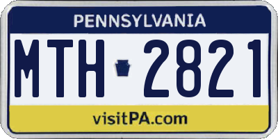 PA license plate MTH2821
