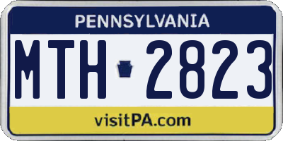 PA license plate MTH2823
