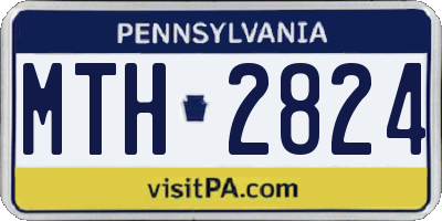 PA license plate MTH2824