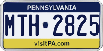 PA license plate MTH2825