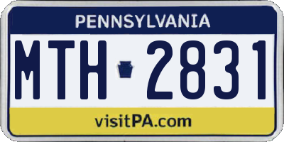 PA license plate MTH2831