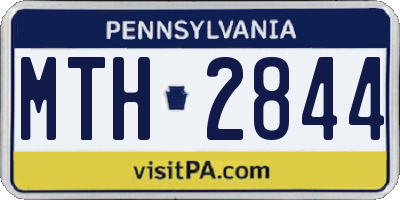PA license plate MTH2844