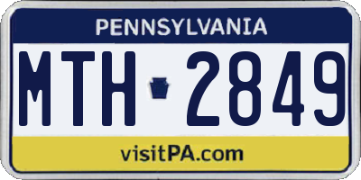 PA license plate MTH2849