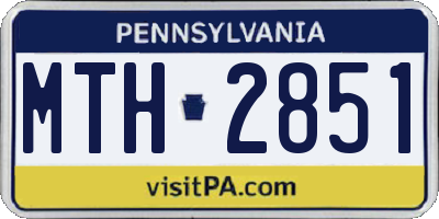 PA license plate MTH2851