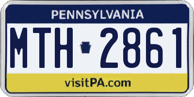 PA license plate MTH2861