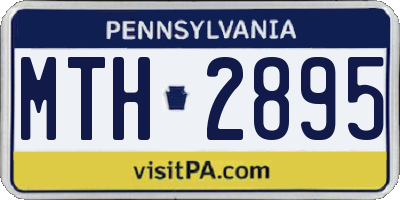 PA license plate MTH2895