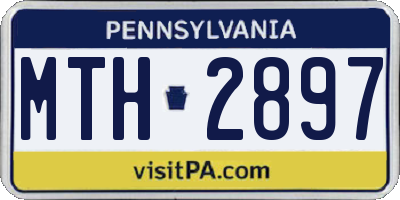 PA license plate MTH2897