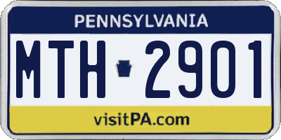 PA license plate MTH2901