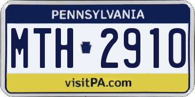 PA license plate MTH2910