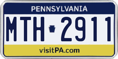 PA license plate MTH2911