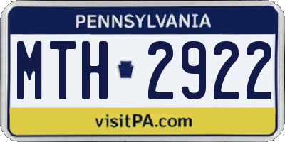 PA license plate MTH2922