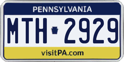 PA license plate MTH2929