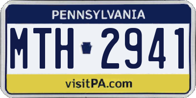 PA license plate MTH2941