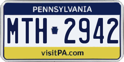 PA license plate MTH2942