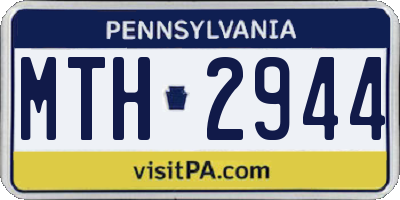 PA license plate MTH2944