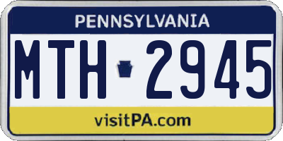 PA license plate MTH2945