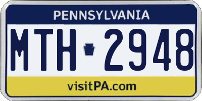 PA license plate MTH2948