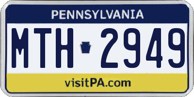PA license plate MTH2949