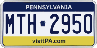 PA license plate MTH2950