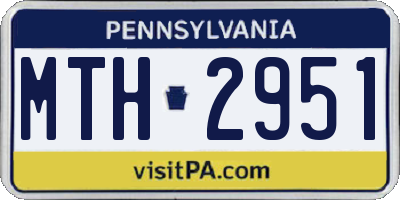PA license plate MTH2951