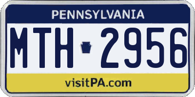 PA license plate MTH2956