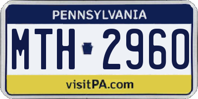 PA license plate MTH2960