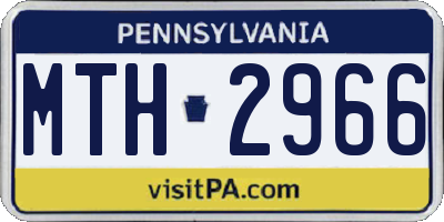 PA license plate MTH2966