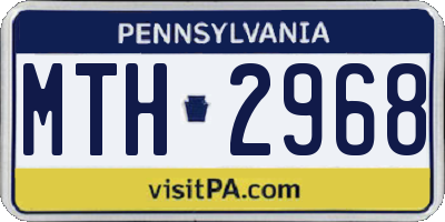 PA license plate MTH2968