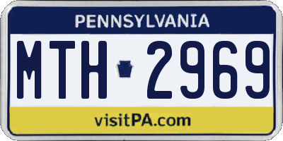 PA license plate MTH2969