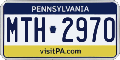 PA license plate MTH2970