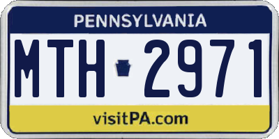 PA license plate MTH2971