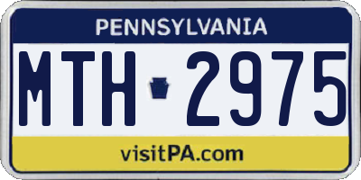 PA license plate MTH2975