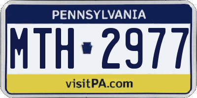 PA license plate MTH2977