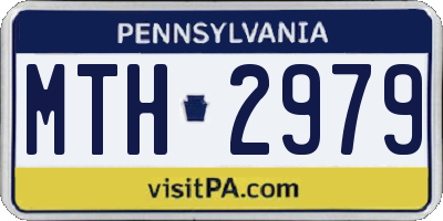 PA license plate MTH2979