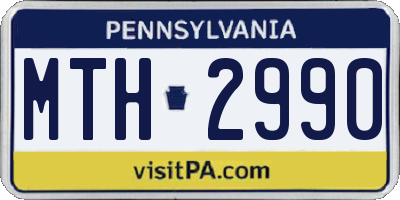 PA license plate MTH2990