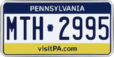 PA license plate MTH2995