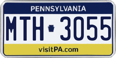PA license plate MTH3055