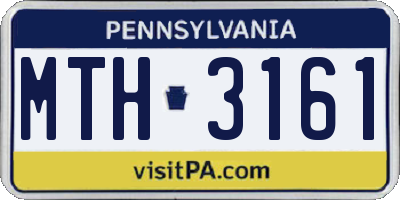PA license plate MTH3161