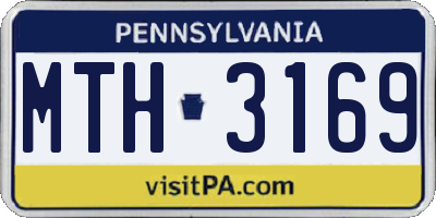 PA license plate MTH3169